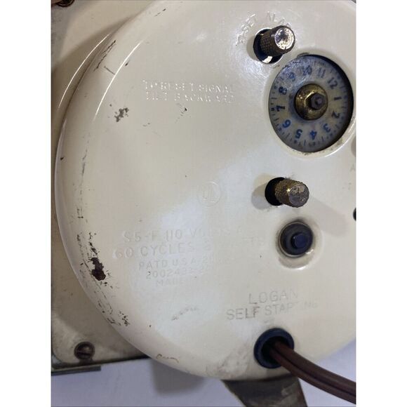 Vtg Metal Deco Logan S5-F Westclox Electric Alarm Clock Tested And Working 1940s - Picture 11 of 15